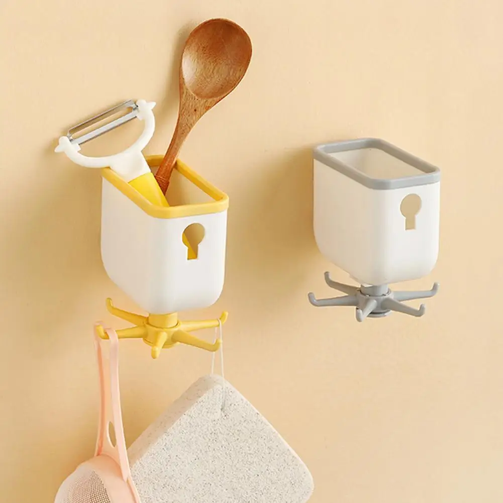 

Кухонные принадлежности для хранения с вращающимися крючками, настенная кухонная посуда, аксессуары для хранения, органайзер для шкафа, кр...