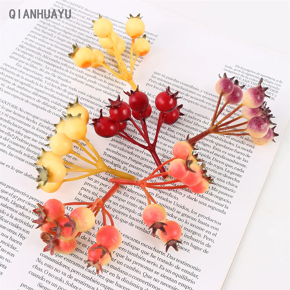 

Artificial Single Branch Foam Berry For Home Room Decor Wedding DIY Christmas Berry Fake Flowers Wall Decoration Plastic Branch