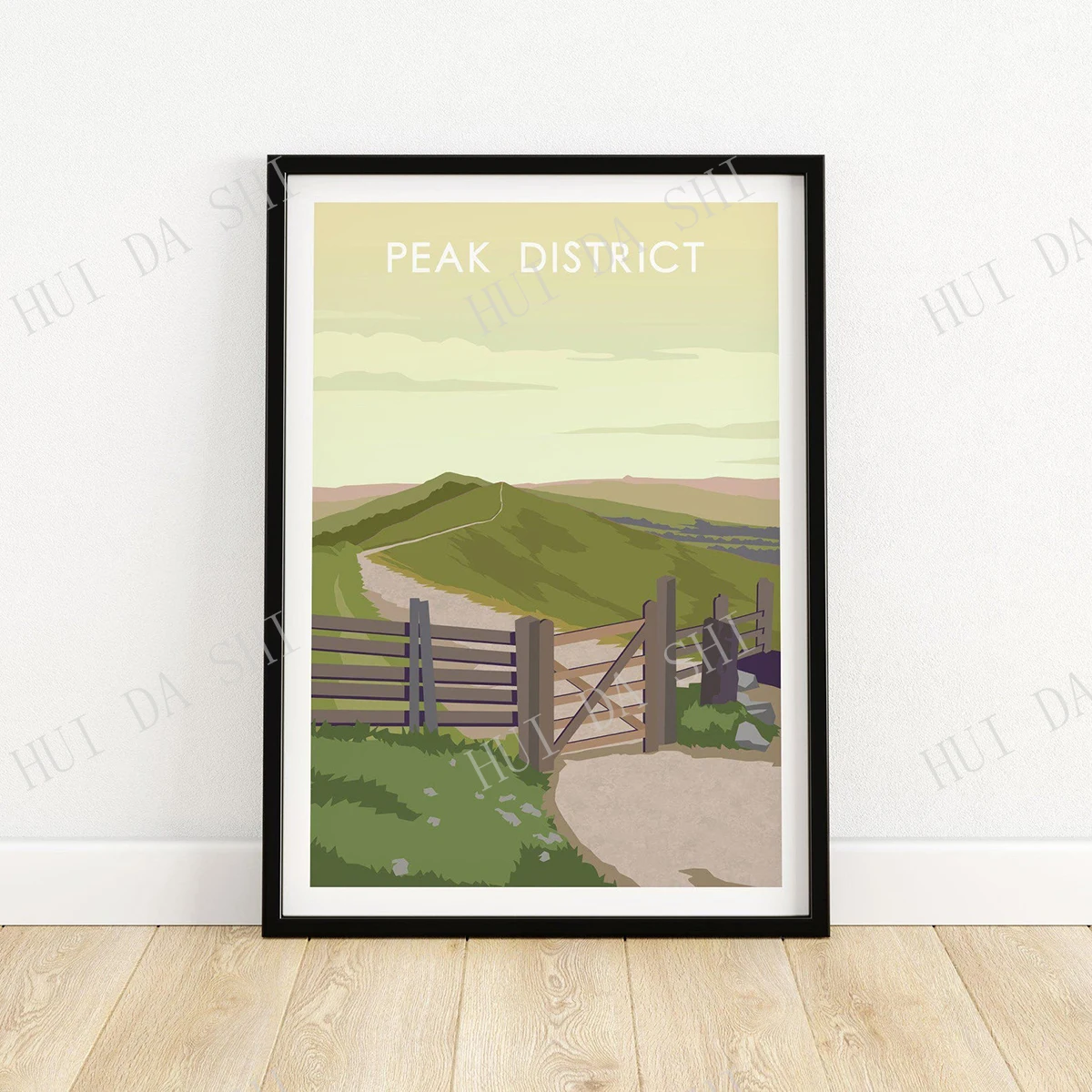 

Peak District Print | Wall Art | Travel Poster | Minimalist Artwork | Gift Idea