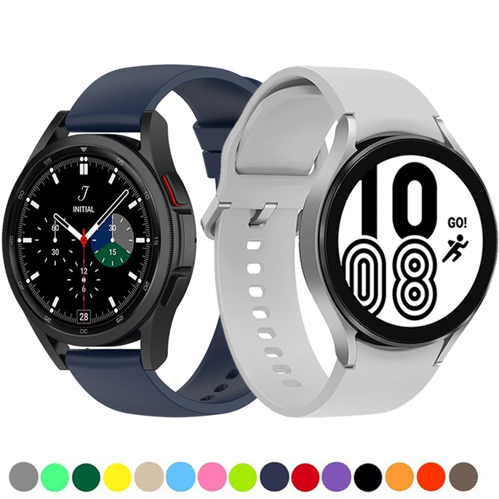 

20mm Strap For Samsung Galaxy Watch 4 classic 46mm 42mm smartwatch Silicone Ridge Sport Bracelet Galaxy Watch 4 44mm 40mm band