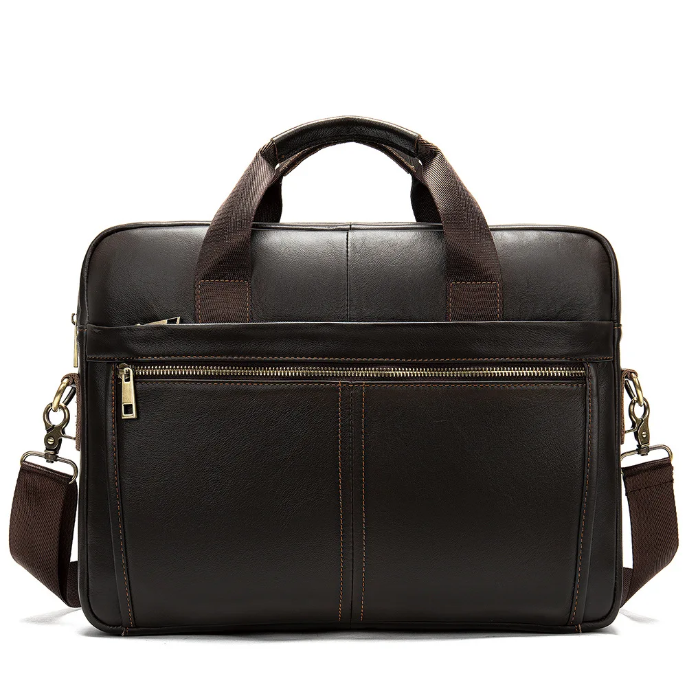 

Occident Fashion Cross-Border Full-Grain Leather Business Men's Briefcase Simple Cross-Body Bag