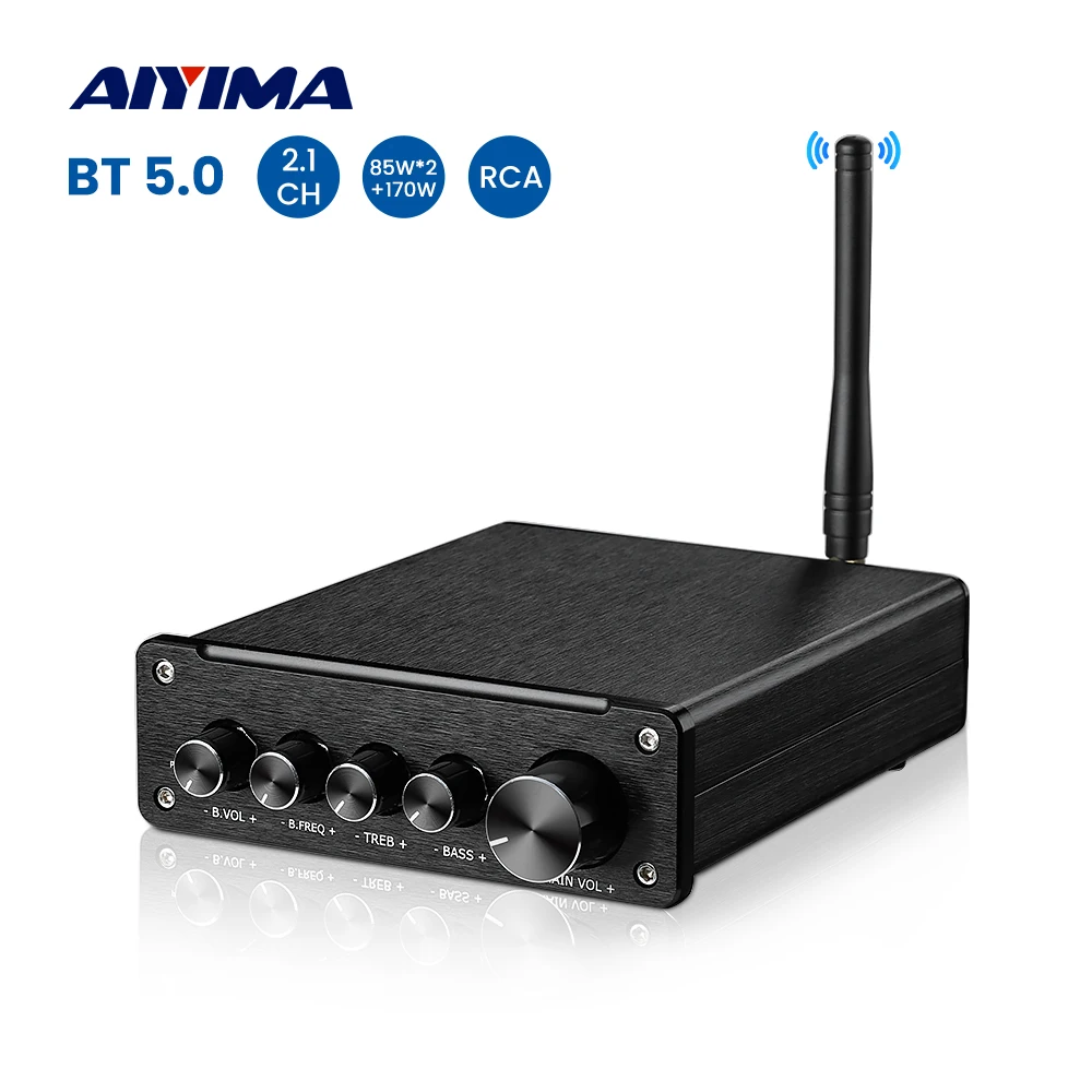 

AIYIMA аудио TPA3251 Bluetooth 5,0 усилитель 85Wx2 + 175 Вт 2,1 QCC3034 APTX стерео звуковая мощность сабвуфер усилитель динамик домашний кинотеатр