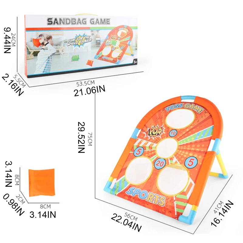 

Kids Children Toss Game Toy Soft Sandbag Ball Bean Bag with Aim Bracket Indoor Outdoor Parent-child Interactive Games Wholesale