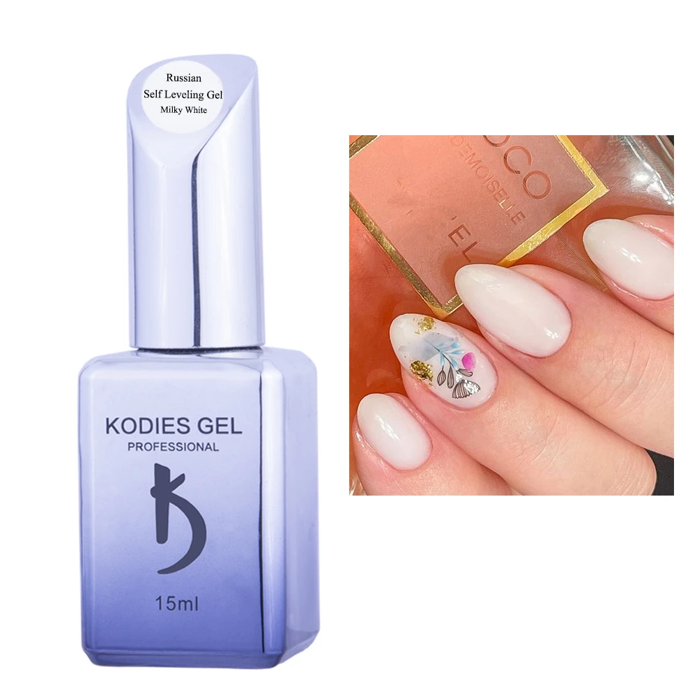 Гель KODIES молочно-белый Гель-лак для ногтей 15 мл самонивелирующийся