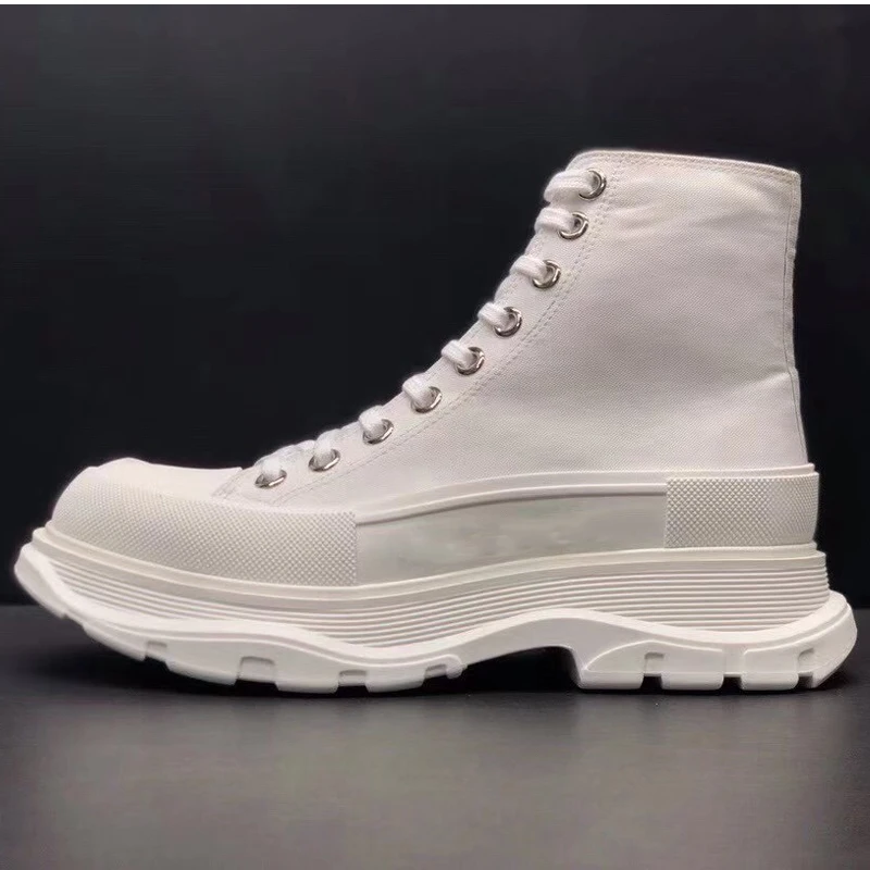 

2021 Canvas Casual Fashion Men Running Shoes Outdoor Jogging Breathable Sport Shoes for Women Height Increasing White Sneakers