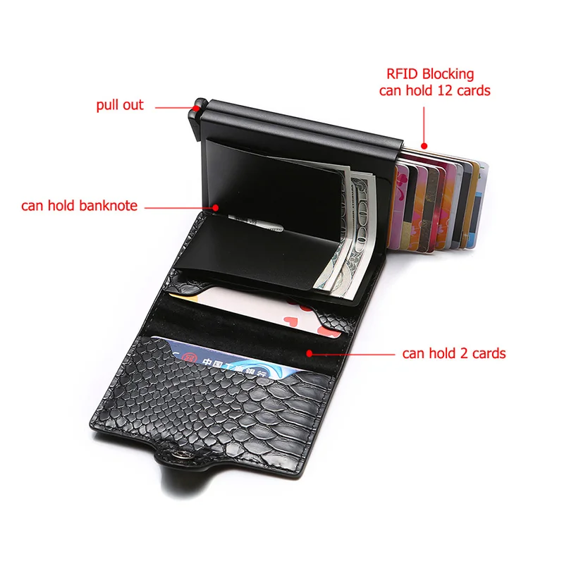 2020 Новый Анти вор RFID кредитный ID держатель для карт из искусственной кожи