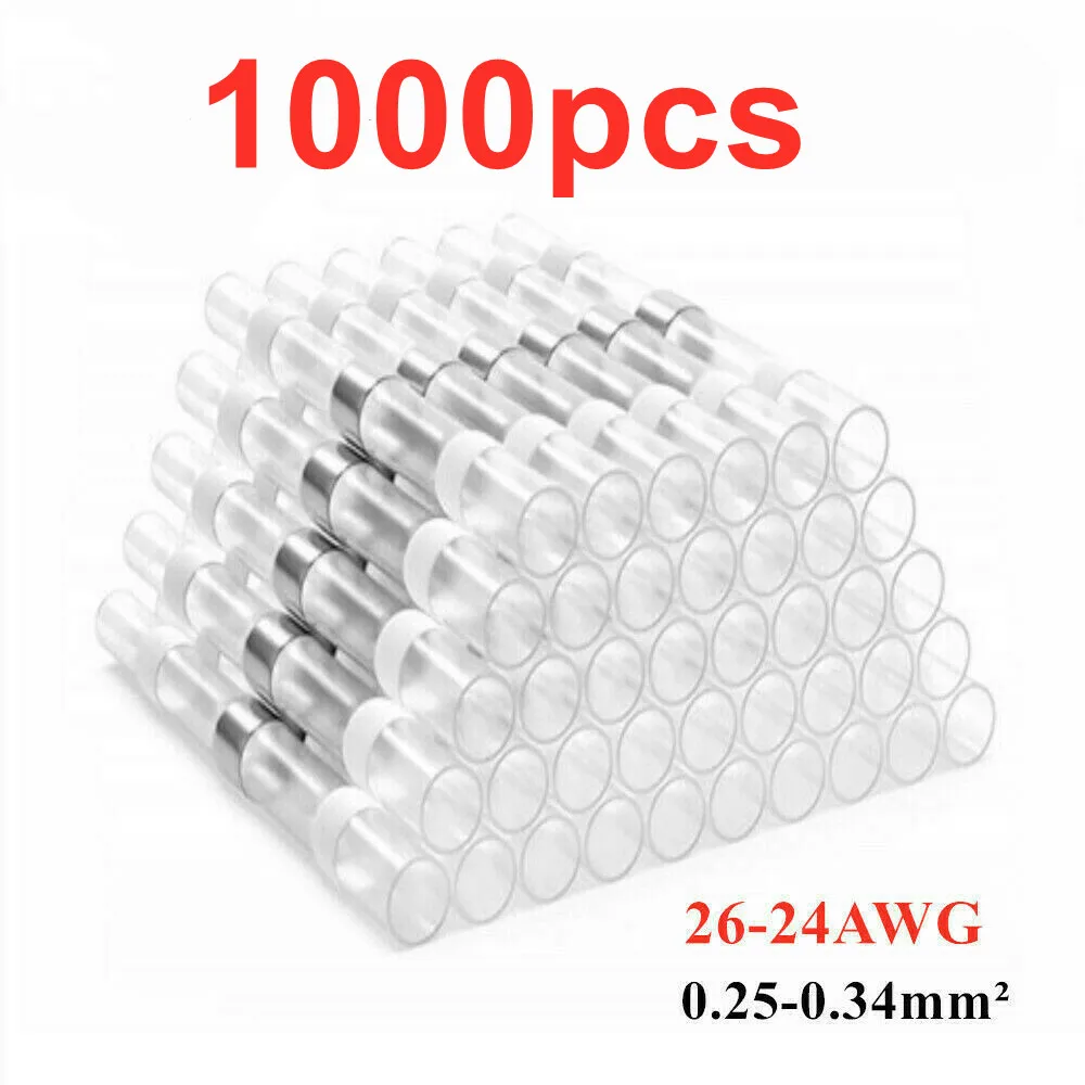 1000 шт. AWG24-26 тепла клемма с термоусадочной изоляцией изолированный Батт