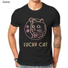 Оптовая продажа, модная розовая Мужская футболка с принтом Lucky Cat-Манеки Neko, 92235