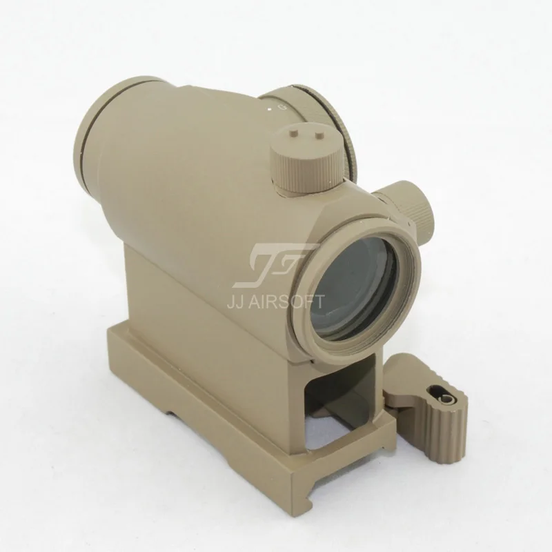 JJ страйкбол Micro 1x24 Red Dot с QD Riser Mount и Killflash/Kill Flash(черный/серебристый/коричневый