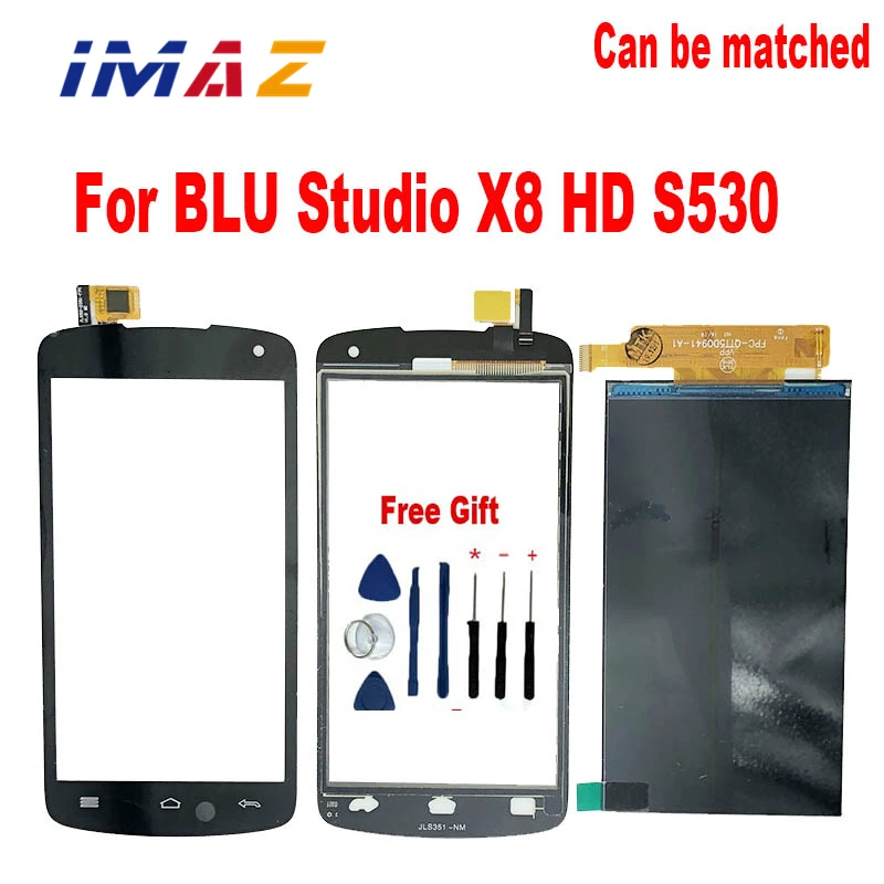 

IMAZ 5.0" For For BLU Studio X8 HD S530 LCD Display Touch Screen Glass Digitizer Complete Assembly Replacement For X8 LCD Screen