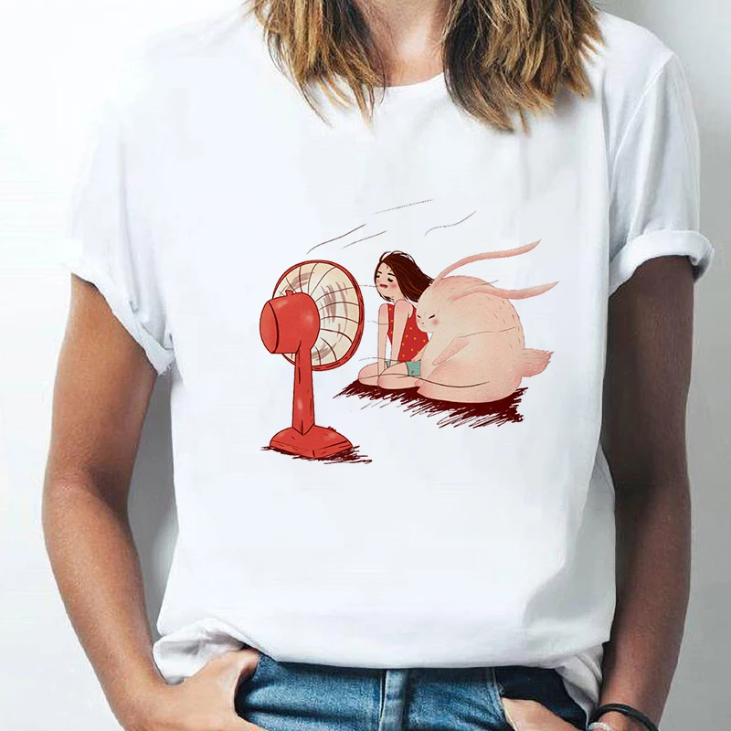 

Веселая женская футболка с графическим принтом из мультфильмов, забавная футболка, женская футболка, женская футболка с коротким рукавом, Ж...