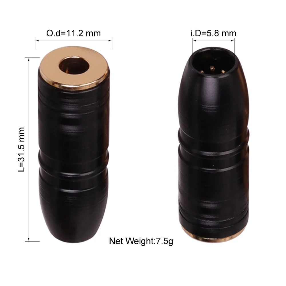 Высокое качество 4 мм 5-полюсный стереозвук штекер для наушников металлический