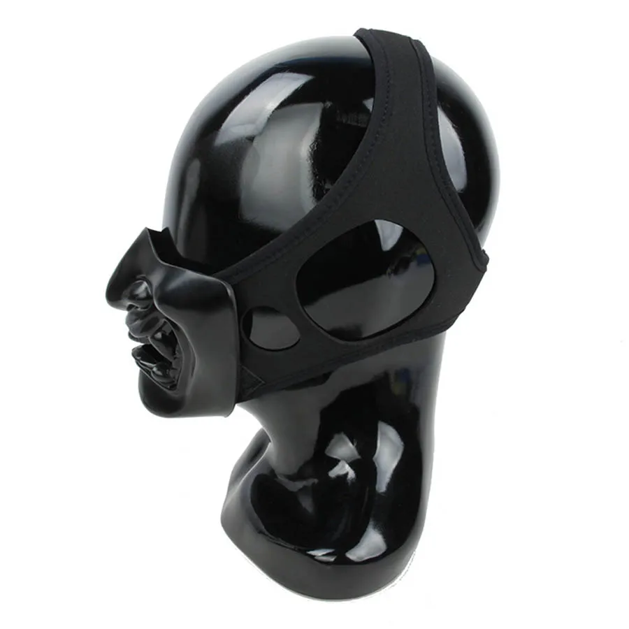 Самурай праджна мА СК CS Game камуфляж черный золотой зуб Половина лица для