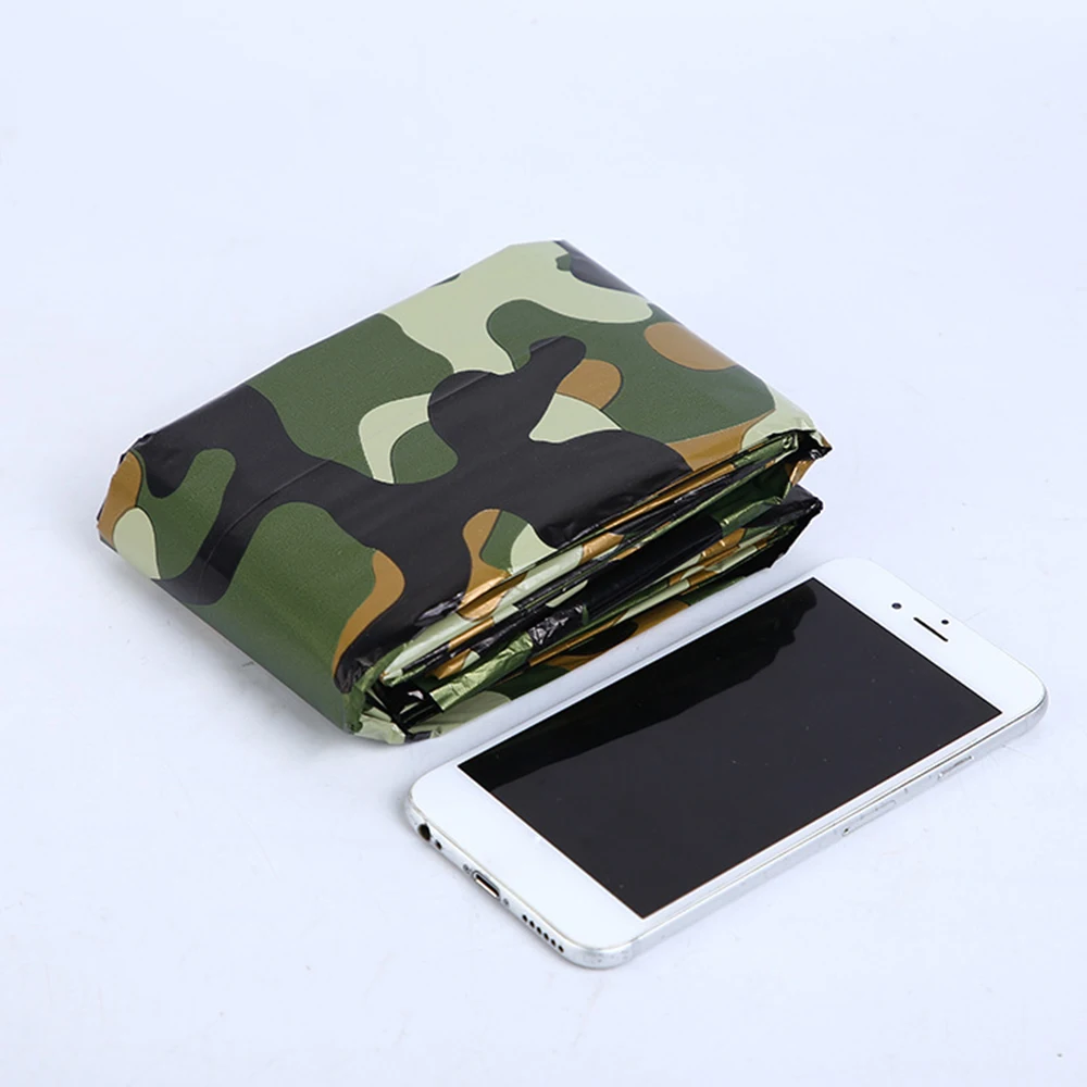 Кемпинг аварийное одеяло камуфляж выживания Спальный мешок Пешие прогулки с