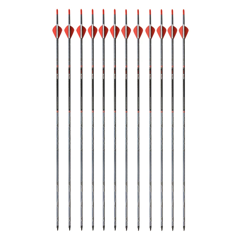 Карбоновая стрела для стрельбы из лука 12 шт. 30 дюймов 500 углеродных стрел|Дартс| |