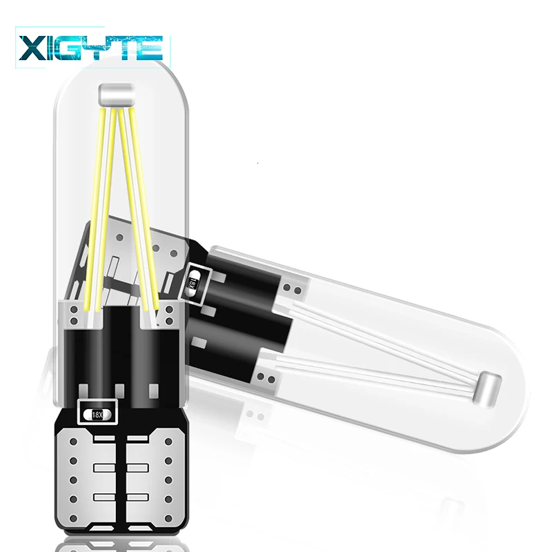 2 шт. W5W led T10 cob стеклянный автомобильный светильник Led накаливания автомобильные