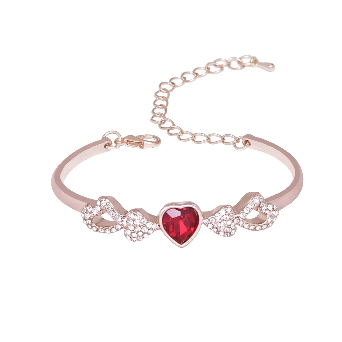 

New Rose Gold Women's Wearing All-match European and American Simple Heart For Women Luxury Jewelry