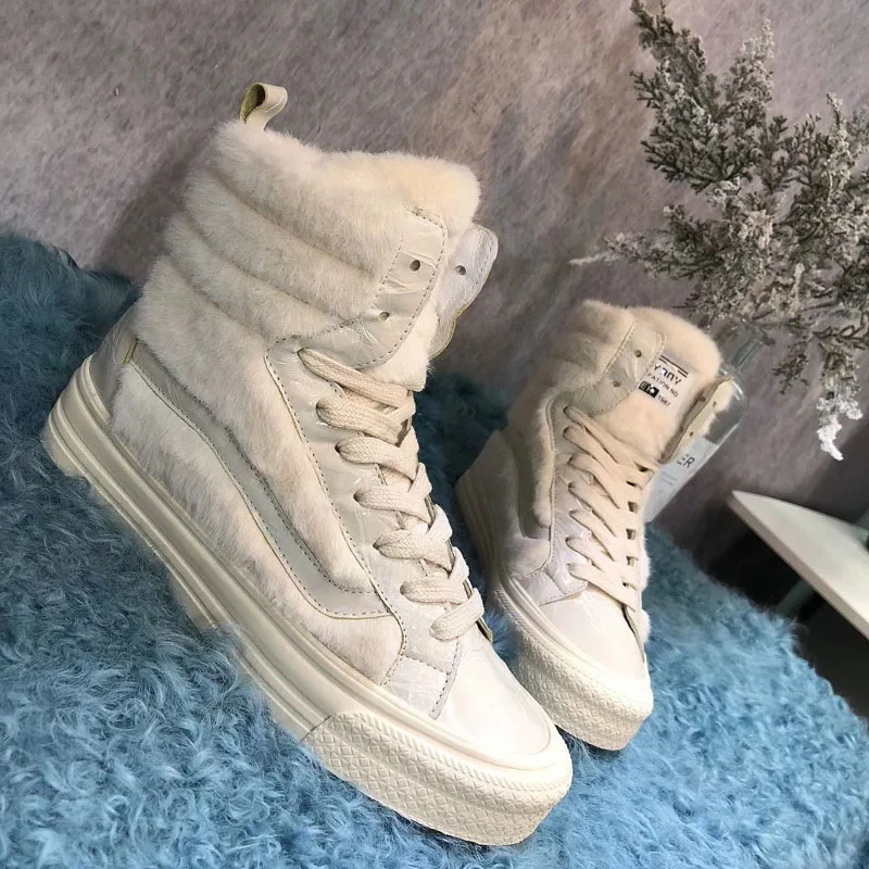 2020 г. осенне-зимние полусапожки из высококачественной кожи с натуральным мехом