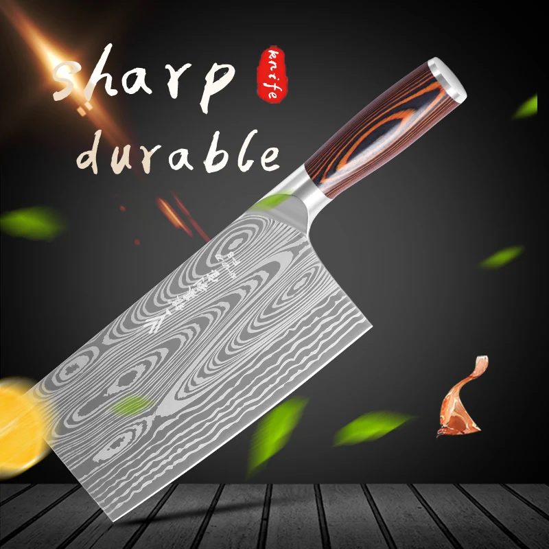 

5, 7, 8 inchesStainless Steel Chef Knife Forging Anti-stick Sharp Cleaver Fish Vegetable Chinese Kitchen Knife Household Cooking