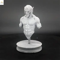 attack on titan bust resin figure model kit eren yeager figurines modelling assembly unpainted kits diy toys hobby tools