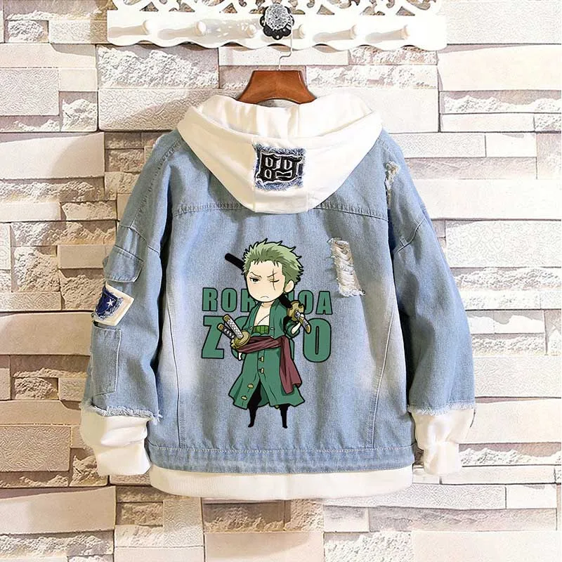 DIOCOS аниме одна деталь Луффи туз Trafalgar Law Косплей толстовки костюмы джинсовая куртка уличная Мужская и Женская Весенняя куртка - Цвет: G