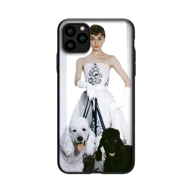 

Audrey Hepburn Marilyn Monroe Phone Case For Black-Iphone 5s 6 6s 7 8 11 12 X Xs Xr Pro Plus Max Mini Fundas Cover