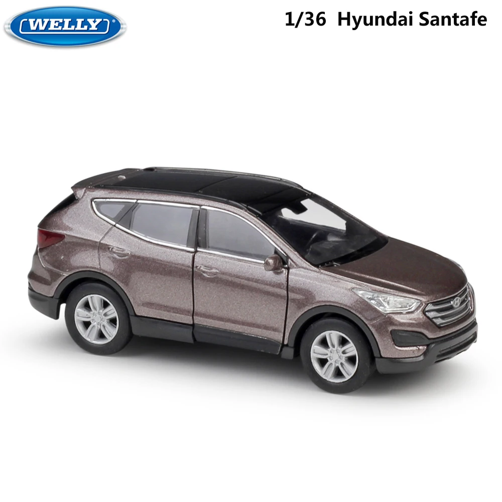 Весы WELLY Diecast 1:36 Hyundai Santafe аналогичный игрушечный автомобиль модель автомобиля