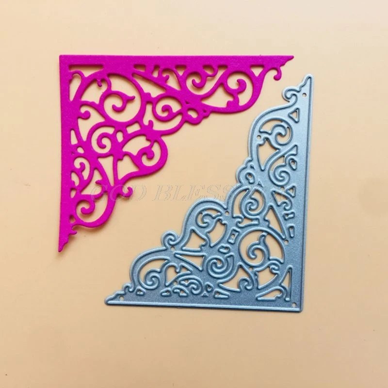 Угловые металлические режущие штампы Трафаретный Скрапбукинг сделай сам штамп