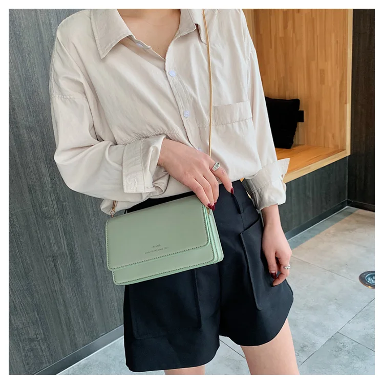 ETAILL модная простая маленькая зеленая квадратная сумка женская брендовая