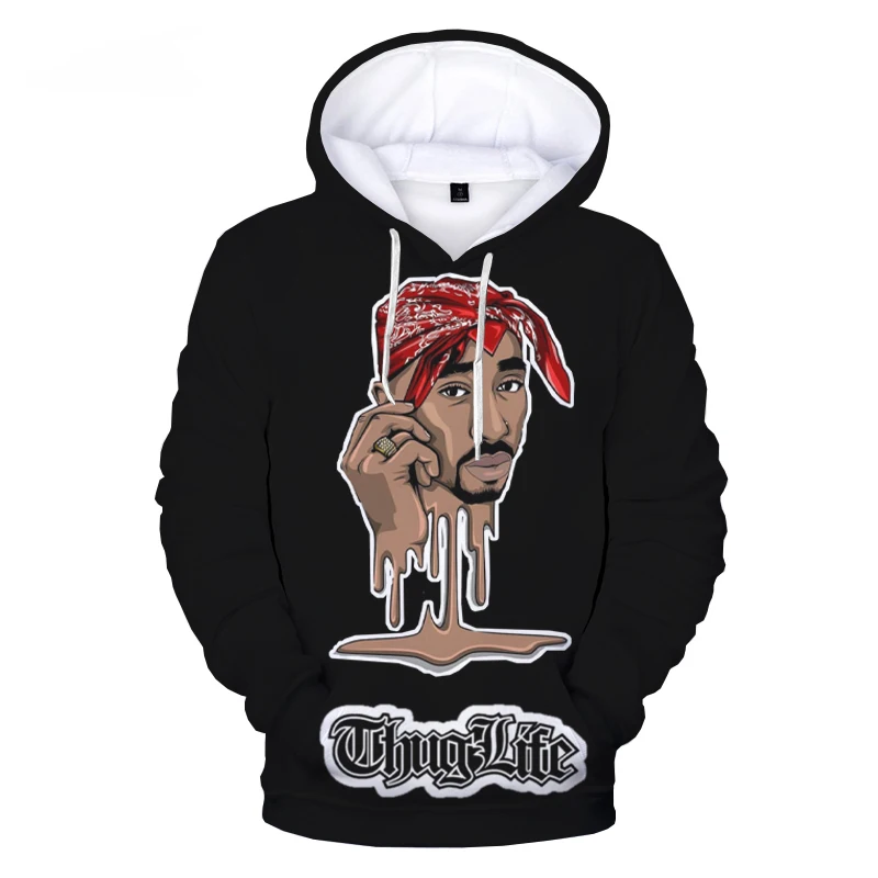 

2PAC Hoodies Rapper Tupac 3D Printed Unisex Sweatshirt Casual Fashion Pop Pullovers Hip Hop Streetwear Tops Coat