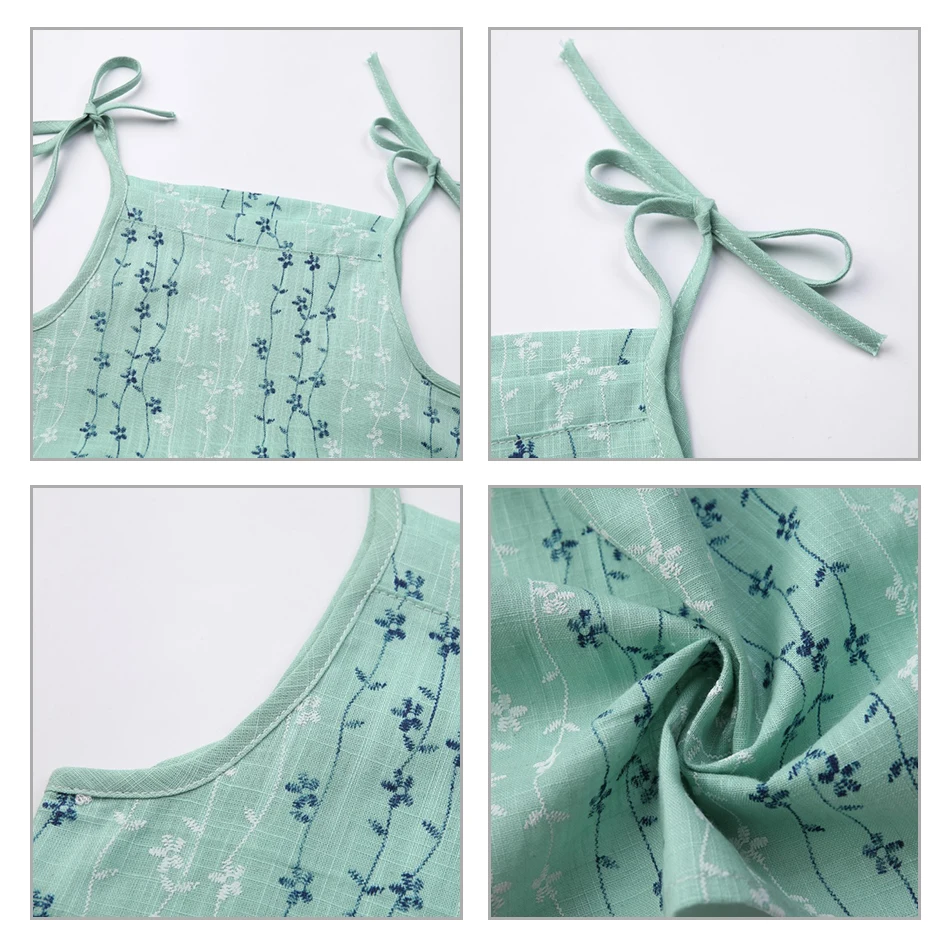 

New Summer 2021 Kids Girls Dresses Sleeveless Vestidos A-Line Print Flowers Cotton Children Clothes Baby Girl Princess Dress