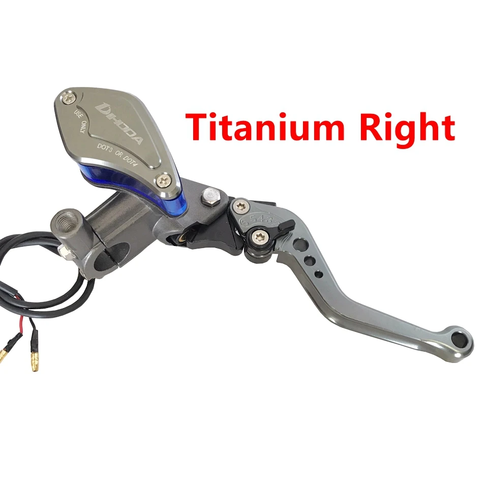 Titanium Right Мотоцикл 7/" 22 мм сцепления тормозной гидравлический насос главный цилиндр Тормозной сцепления рычаги для HONDA KAWASAKI SUZUKI YAMAHA - Цвет: Titanium Right