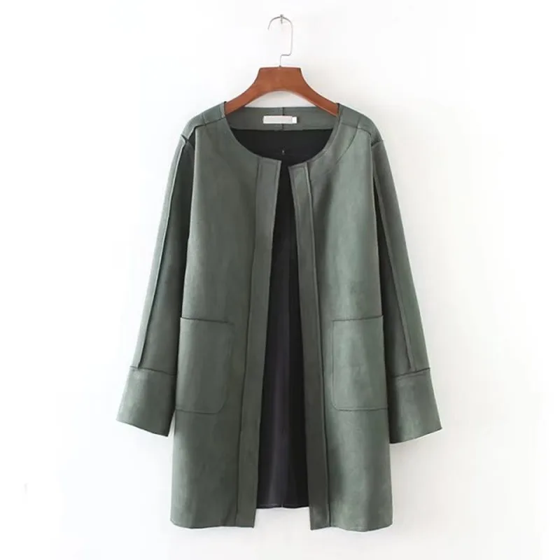 

Suede Jacket Women Coat 2020 New Spring and Autumn Suede Coat Women Plus Size Loose Long Sleeve Suede Jackets