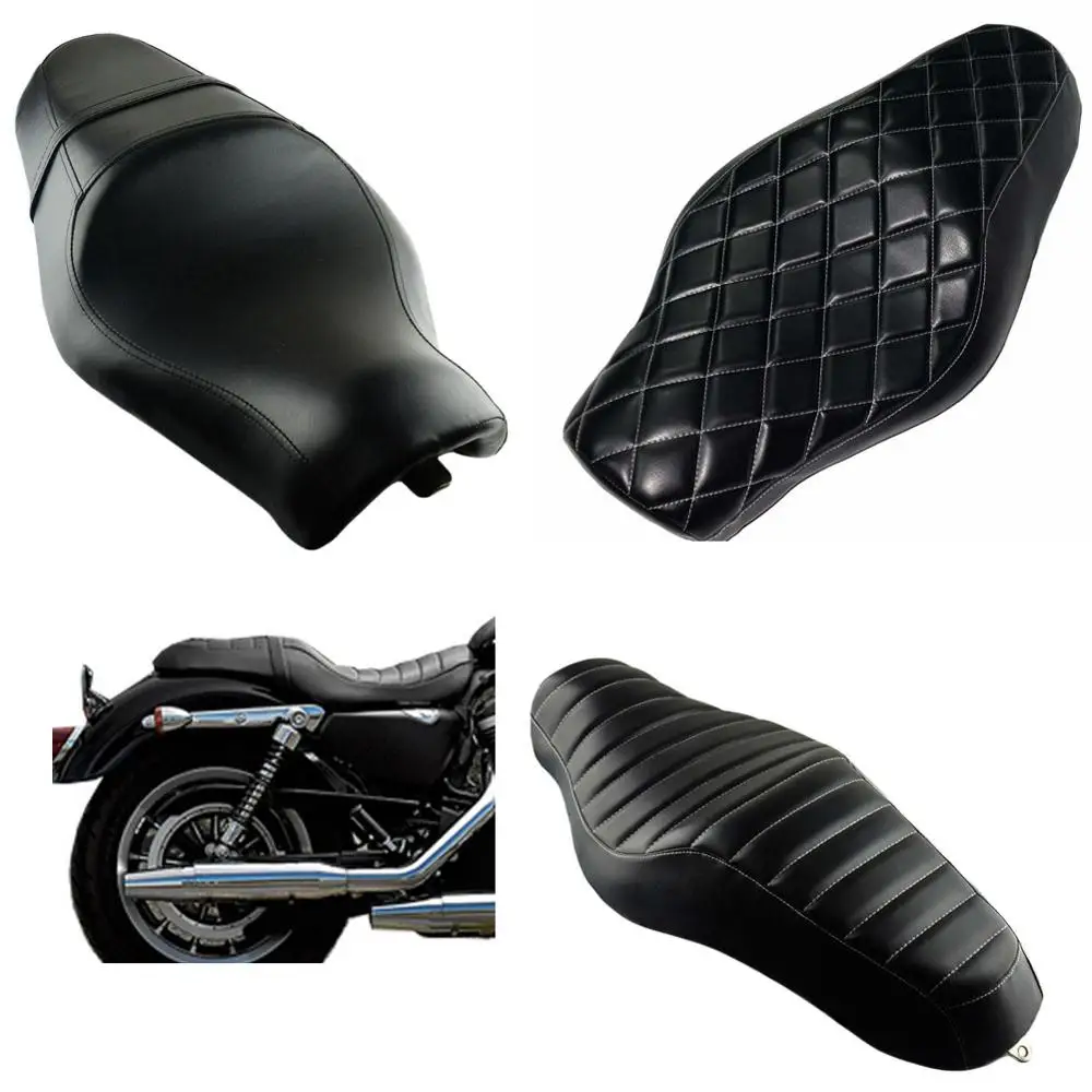 1 шт. черные подушки сиденья мотоцикла драйвер + заднее сиденье для Harley Sportster 883 Iron