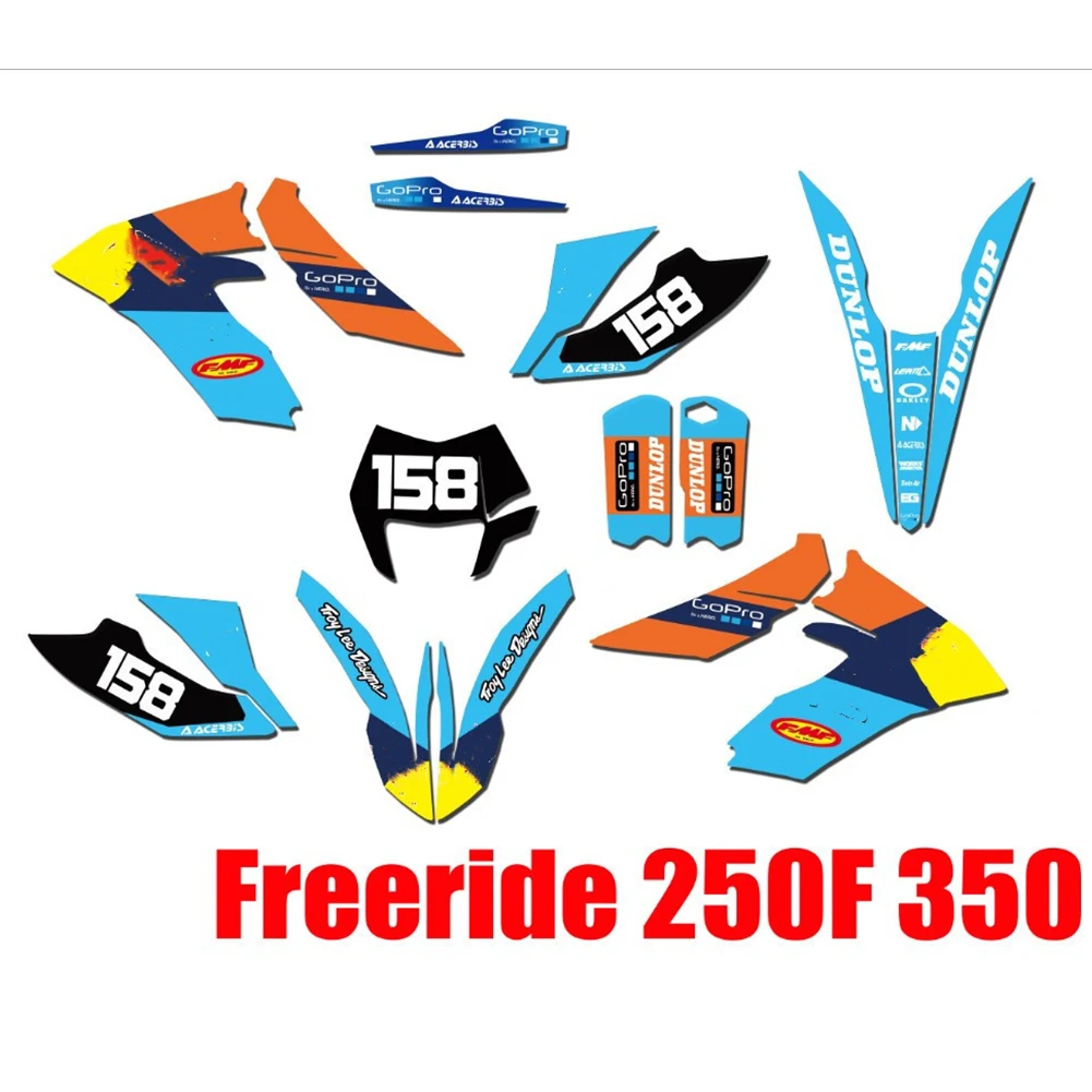 Графические Наклейки для Motocross наборы наклеек с бесплатными индивидуальными