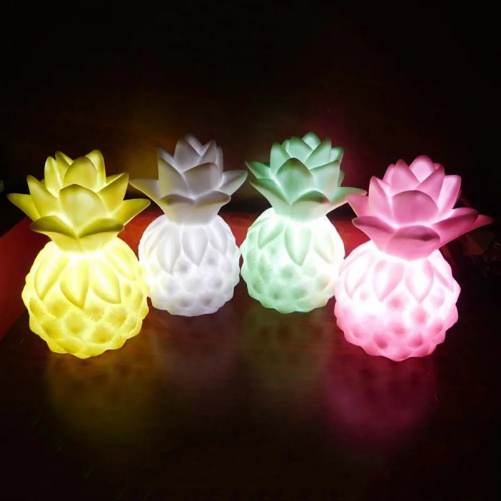 

Novelty LED Night Light Apple Pineapple Nightlight Portable Desk Lamp Silicone Bedside Lamp Baby Kid Creative Gift Bedroom Decor