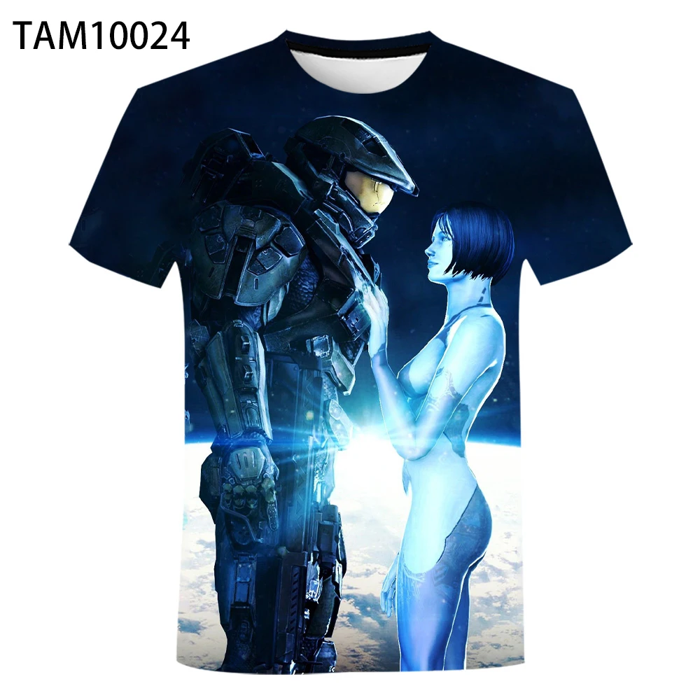Футболка Halo The Master Chief с 3D принтом для мальчиков и девочек модная дышащая