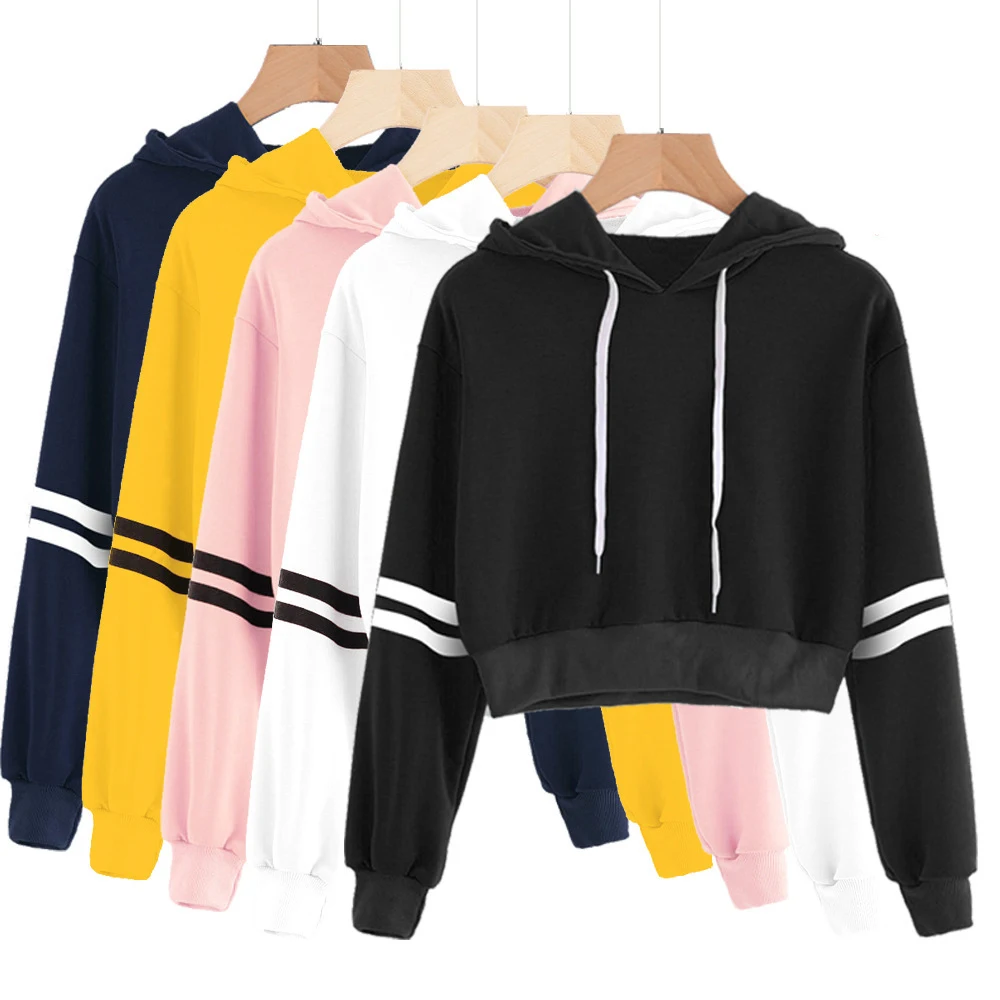 Hoddie for Women Stripe Print Vintage Cute Hoody Grunge Sweetshirts Autumn Spring Street Sports Hooded Top for teens Pullover