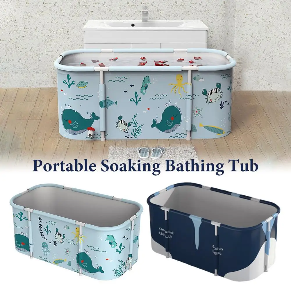 

Adults Folding Bathtub Foldable Bathing Tub Portable Adult Bath Barrel Household Non-Inflatable Outdoor Tub Soaking Dropshipping