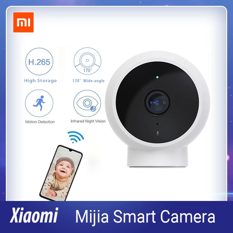 Оригинальная смарт камера Xiaomi Mijia стандартная 1080P угол 170 ° 2 4G WiFi ИК Ночное Видение