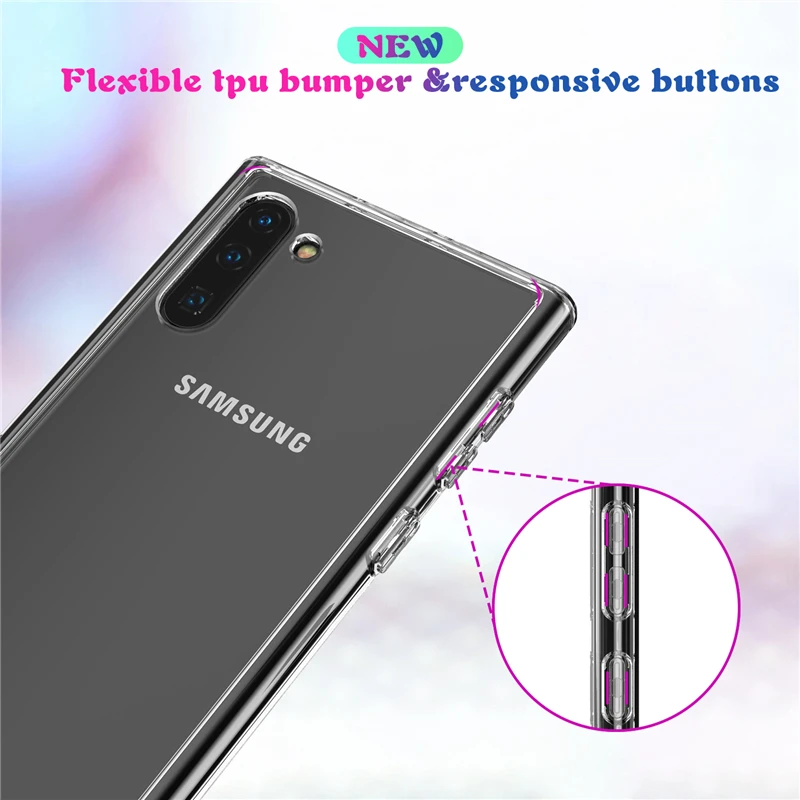 Кристально чистый тонкий акриловый чехол для samsung Galaxy Note 10 + Plus Pro Note10