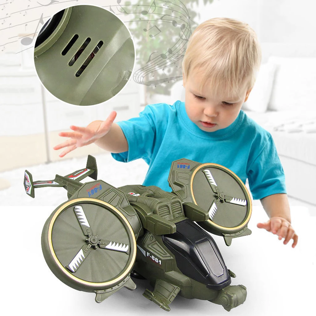 

Детский Электрический универсальный истребитель, музыка светильник, вращающаяся на 360 градусов модель самолета, игрушка