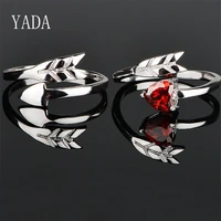yada cupid arrow design rings charm for menwomen lovers couples silver color ring engagement wedding jewelry open ring rg200038