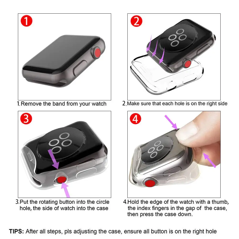 

Screen Protector Case for Apple Watch SE 6 5 44MM 40MM Clear Ultra Thin Cover iwatch bracelet Apple watch band 38mm 42mm