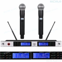 professional metal sm58 handheld uhf wireless microphone system stage outdoor performance karaoke mic microfone sets