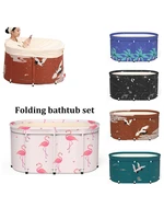 portable bathtub thick plastic folding bath tub for adults baby swimming pool insulation family bathroom spa sauna bath tub