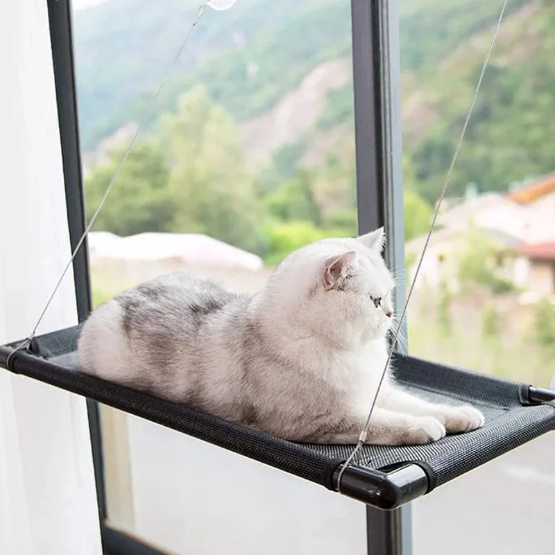 

Teslin Mesh Cloth Pet Cat Sunny Window Hammock Cat Bed Indoor Cats Sleeping Resting Hanging Bed Washable Durable Pets Cats Seat