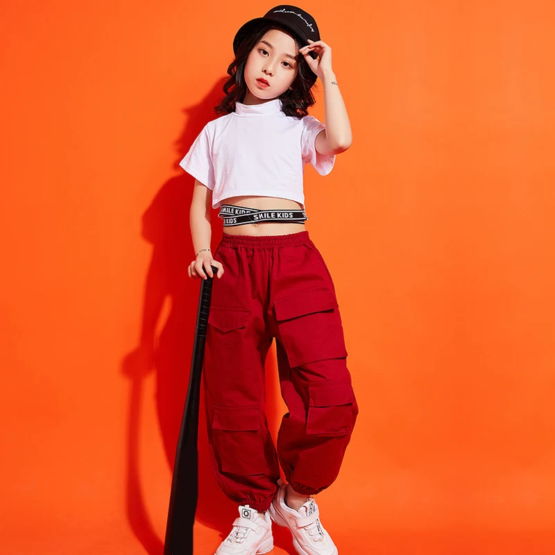 Костюм для джазовых танцев модная одежда сцены в стиле хип хоп девочек Уличная