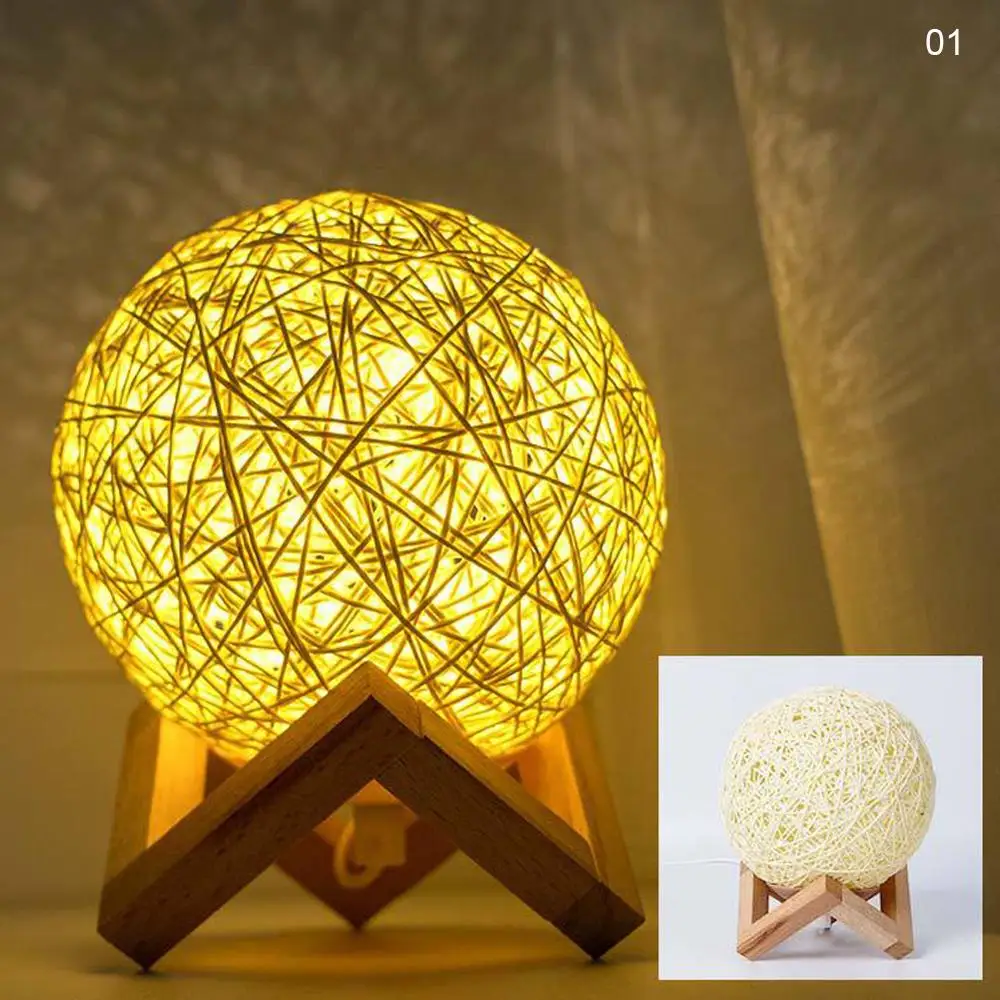 Перезаряжаемая светодиодная хлопковая гирлянда в виде шара 4 цвета