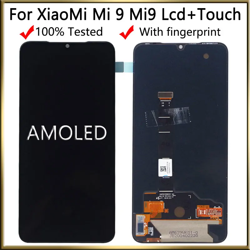 Оригинальный ЖК-дисплей AMOLED 6 39 дюйма для xiaomi Mi 9 дигитайзер сенсорного ЖК-экрана в